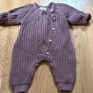 Quincy Mae Cozy Knit Kids One Piece in Purple
